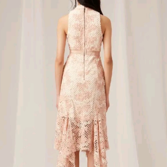 Keepsake Lace Midi Dress Blush Sz Large NWTs MSRP $260 - Picture 4 of 6